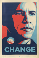CHANGE (oficialmente assinado pelo presidente dos EUA, Barack Obama e Shepard Fairey), 2008 (Contato para preço)
