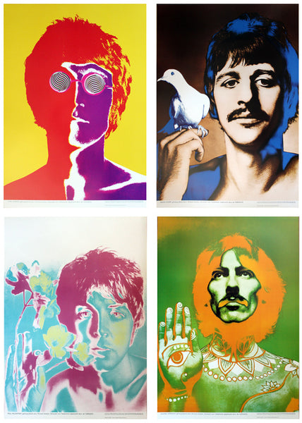 Pôster dos Beatles (conjunto de 4), 1967